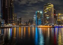 Dubai Marina - haven avond - Dubai - foto: pixabay