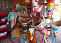 Thailand - Dan Sai Folk Museum - maskers - foto: Floor Ebbers