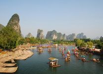 Bamboevlotvaren in Yangshuo - China