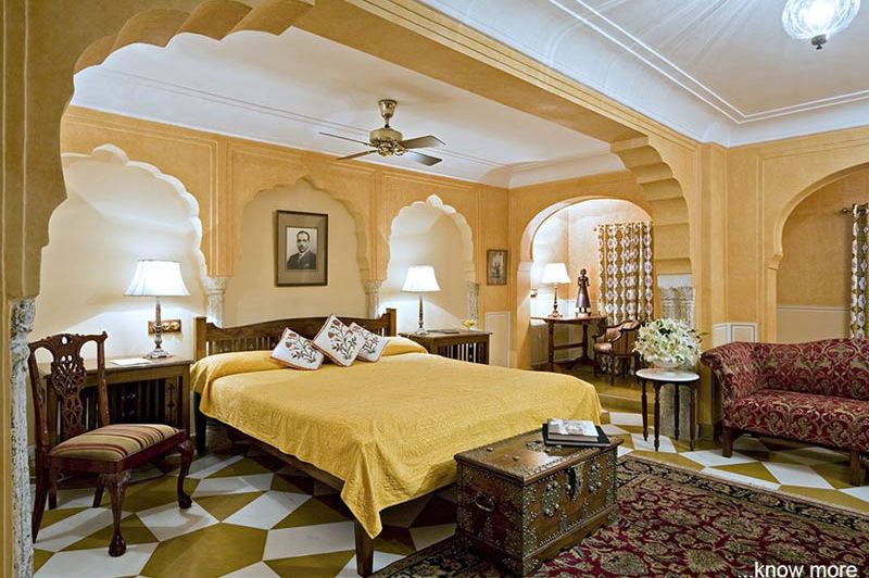slaapkamer Samode Haveli - Jaipur - Samode Haveli - India - foto: Samode Haveli