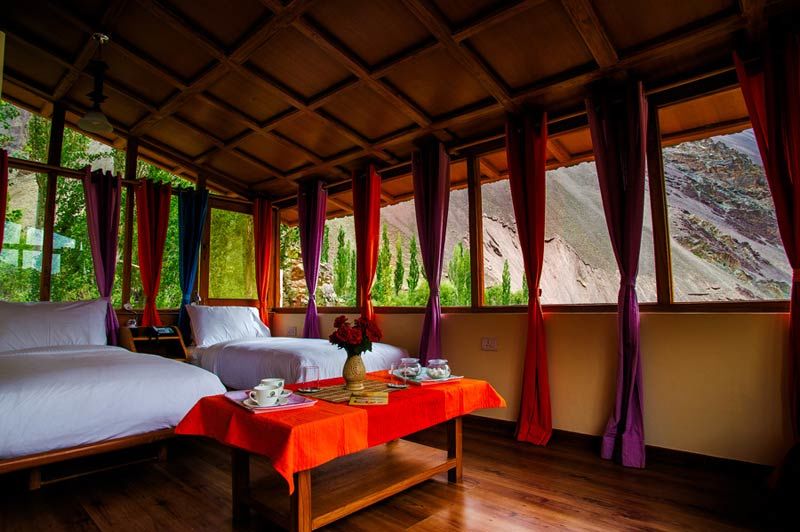 slaapkamer van het Ule Ethnic Resort in Uleytokpo - Ule Ethnic Resort - India - foto: Ule Ethnic Resort