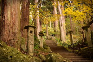 Stenen trap in Yamadera - Japan - foto: flickr