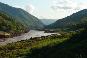 uitzicht Mekong vanaf terras