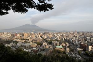 panorama van het stadsbeeld - Kagoshima - Japan - foto: flickr