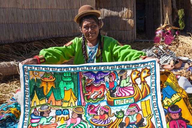 Local bij het Titicacameer - Peru